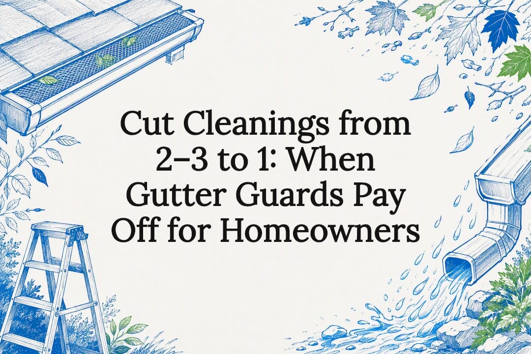 Decorative gutter guard article title card