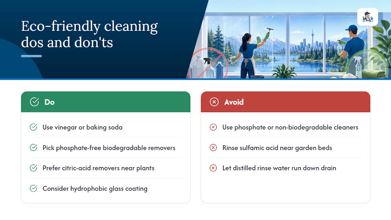 Are there eco-friendly ways to deal with hard water residue? — overview diagram