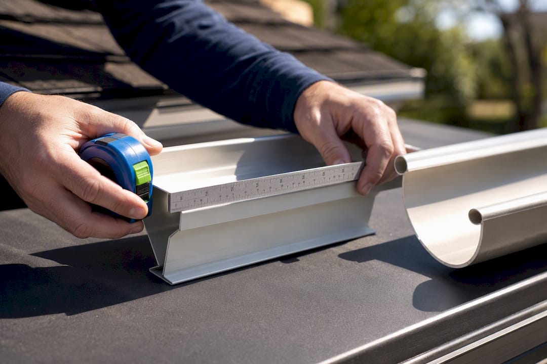 Measuring a gutter profile before guard selection