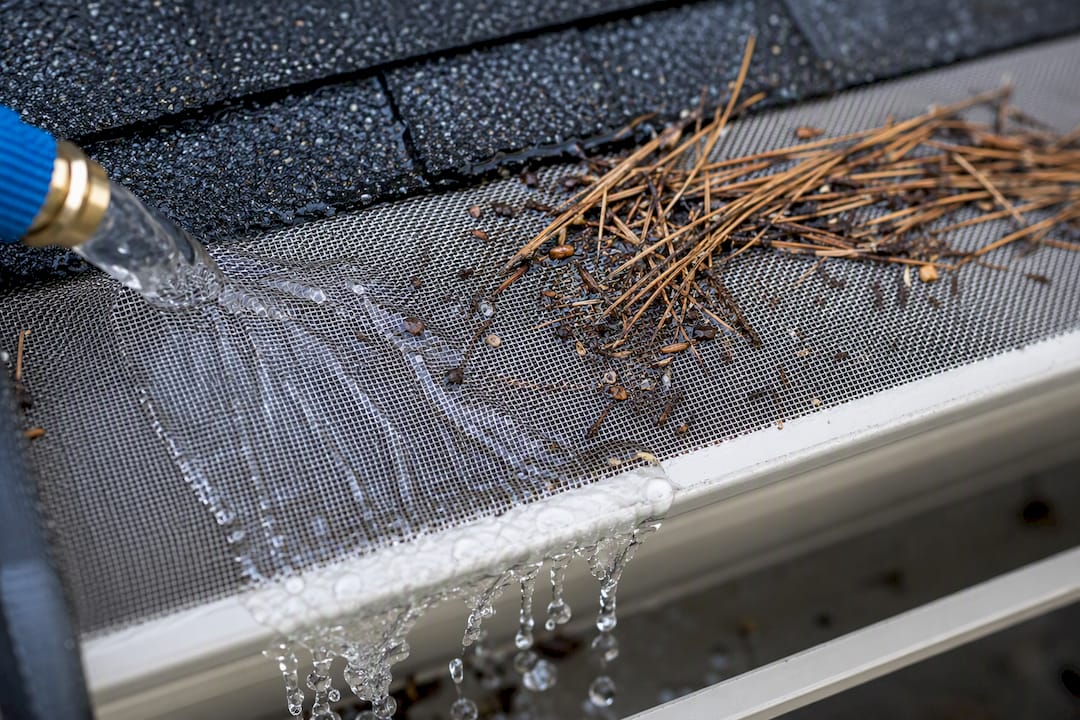 Micro-mesh blocking needles while water passes